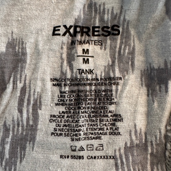 Express Gray Leopard-Print Racerback Tank Top - Picture 2 of 3